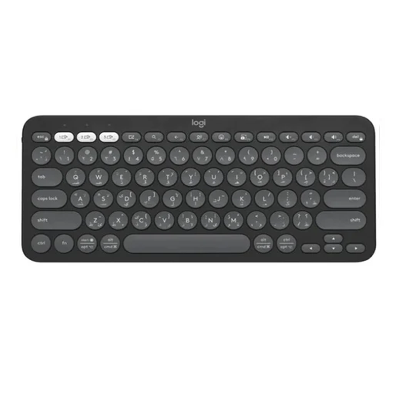 Logitech Keyboard Pebble Keys 2 K380s Bluetooth Keyboard - Tonal Graphite (English/Arabic) Logitech Keyboard Pebble Keys 2 K380s Bluetooth Keyboard - Tonal Graphite (English/Arabic)